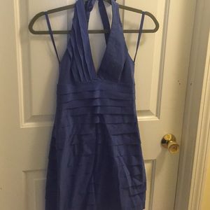 BCBG Periwinkle blue halter dress